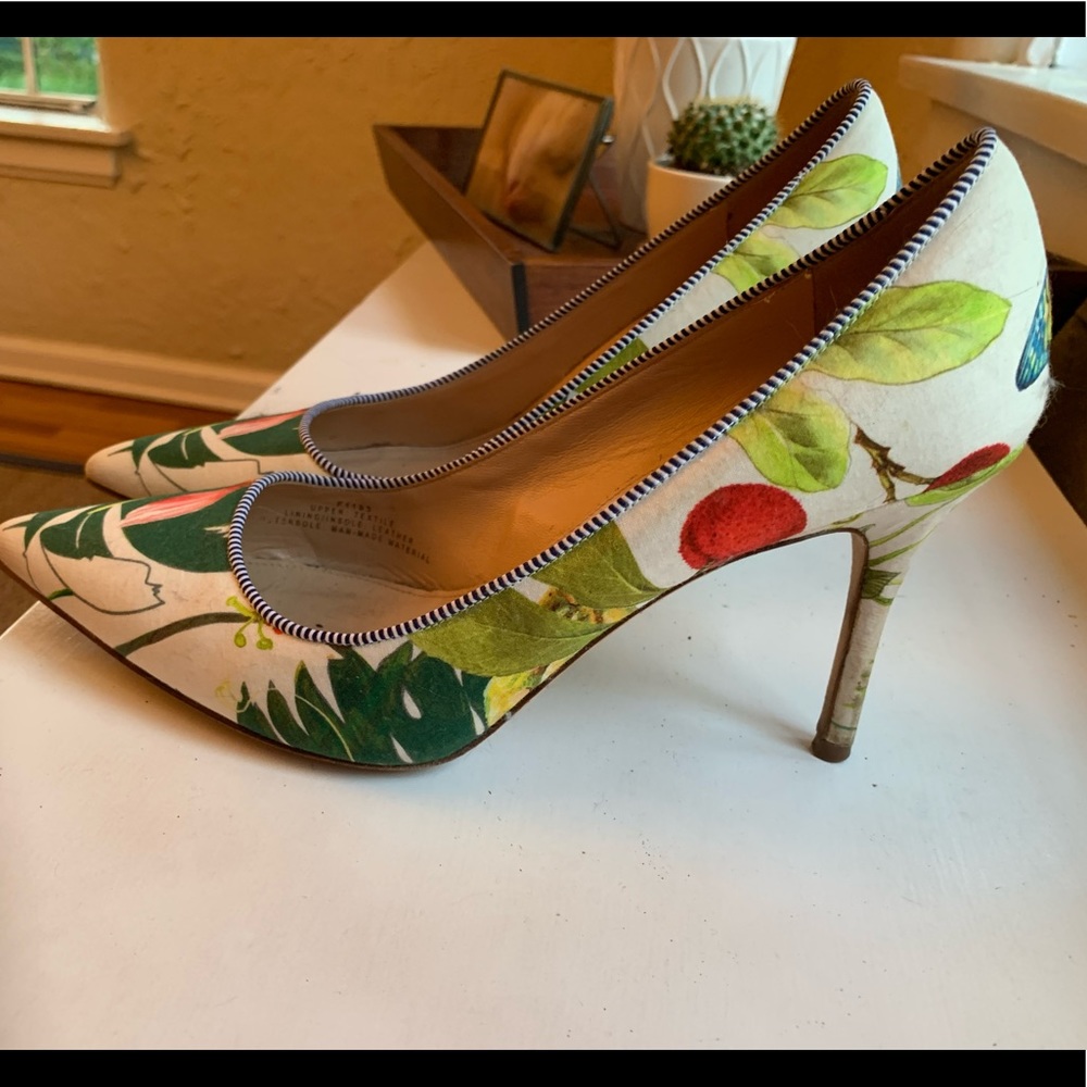 J. Crew Floral Heels - 9